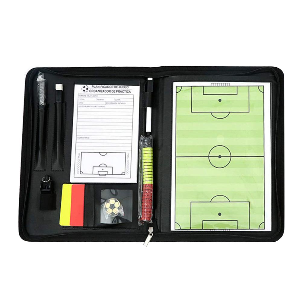 Pu leather football trainer board, magnetic coaching strategy board for football, basketball, volleyball, handball coaching board