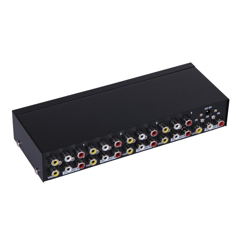 1x8 8 port video audio Splitter distributor AV RCA one into eight Metal Housing MT-108AV