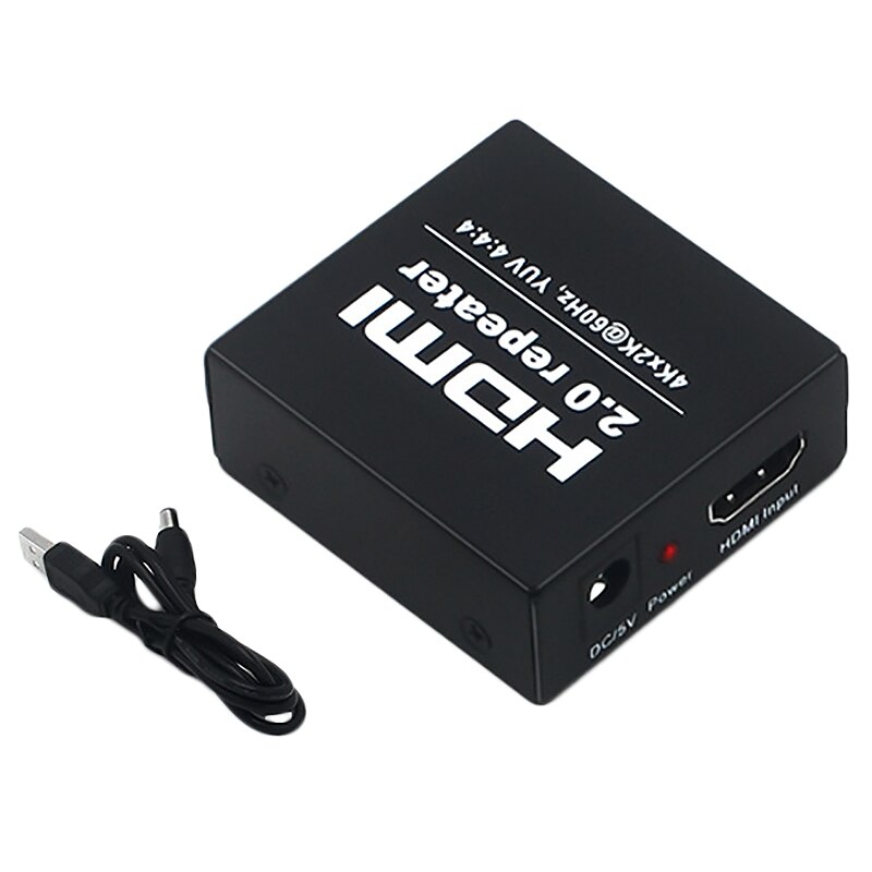 4Kx2K 2.0 HDMI-compatible Repeater Extender 4K 60HZ 4:4:4 Cable Adapter Signal Amplifier Booster over Signal HDTV Up to 25M