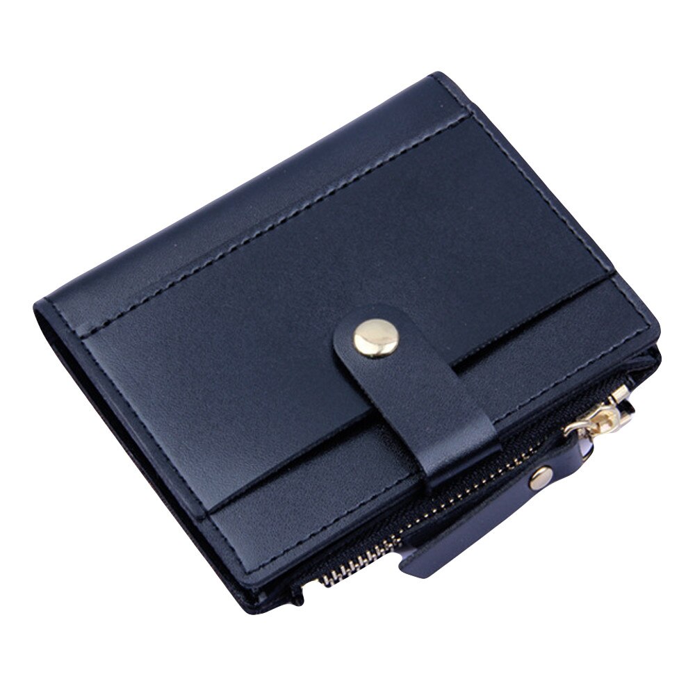 Moda feminina carteira adorável doce cor pequena moeda zíper bolsa pacote de cartão cartera mujer 2020 # t2: Black