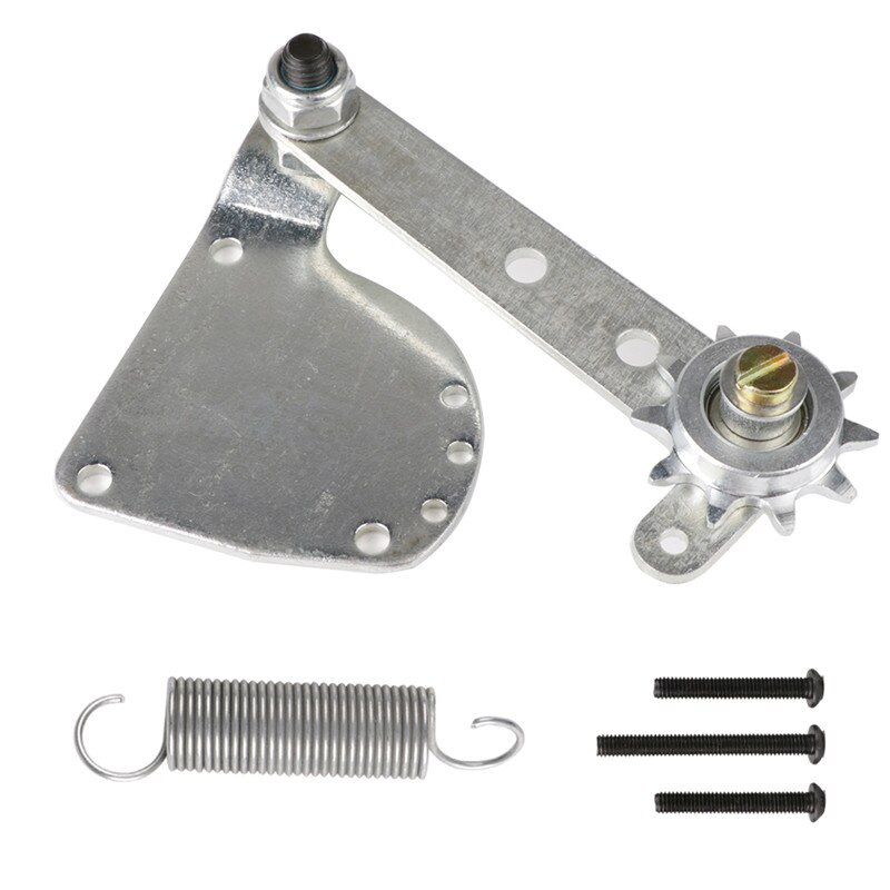 , tensor de cadena con resorte compatible con motor motorizado plateado de 49 CC, 50 cc, 66 CC y 80cc: Silver