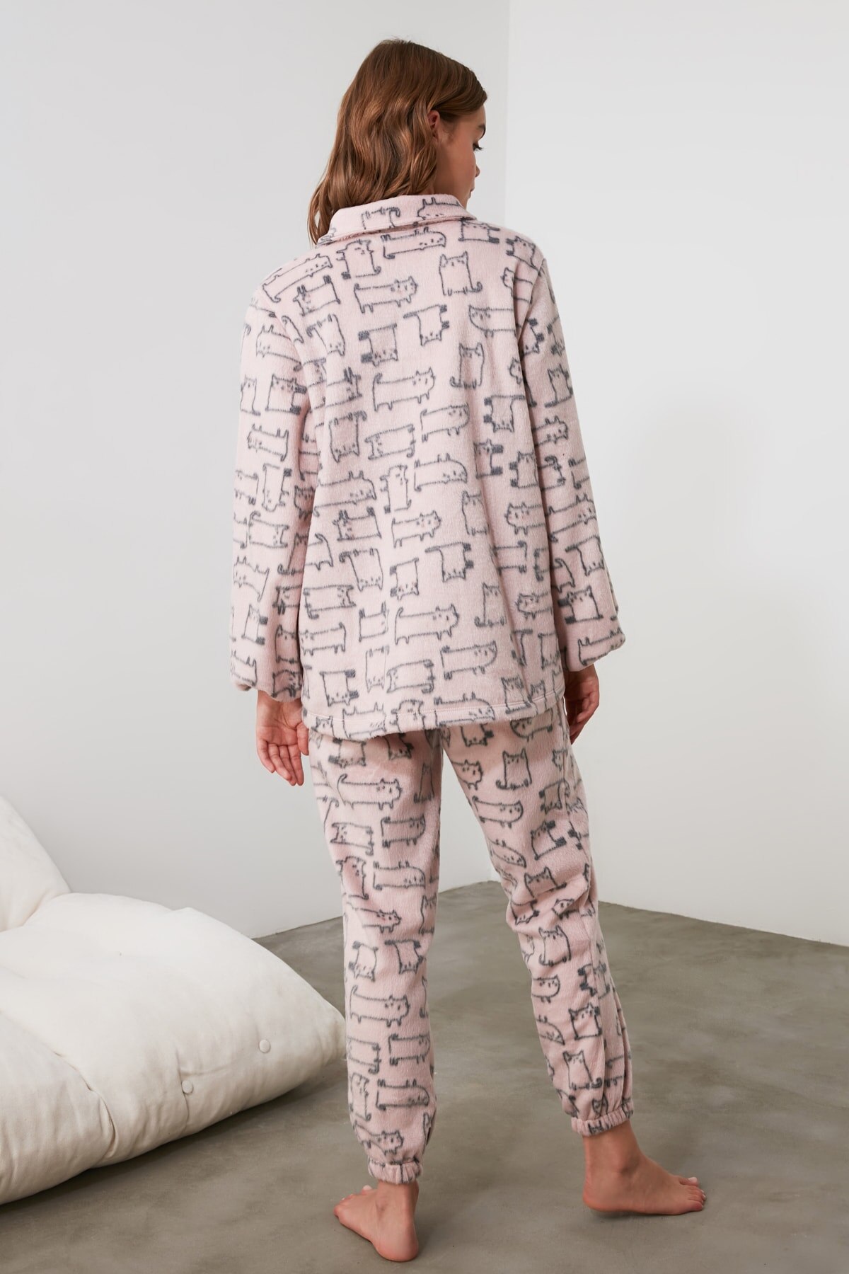 Trendyol Eyelash Knitted Pajamas Set THMAW21PT0585