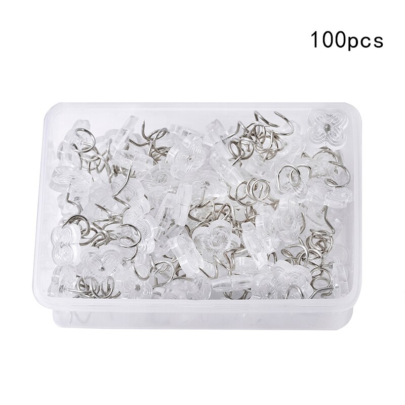 LMDZ 100/50 pcs Clear Stof Twist Pins Couch Stoel Auto Sofa Headliner Reparatie Losse Draperie Craft DIY Lokaliseren pins Met Doos: Donkergrijs