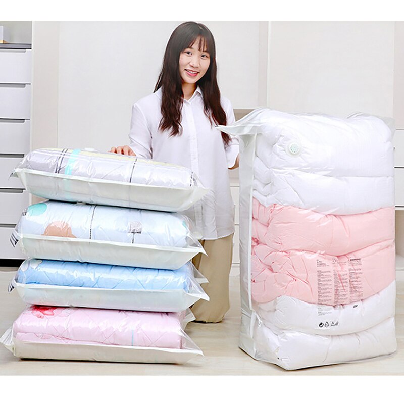 Vacuum Compression Bag Suction-Free Storage Bag Thickened Three-Dimensional Clothes Sorting And Packing Household Vacuum Bag