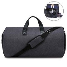 Convertible Garment Suit Travel Duffel Bag, 2 in 1 Carry On Weekender Garment Bag Overnight Suitcase With Shoes Compartment