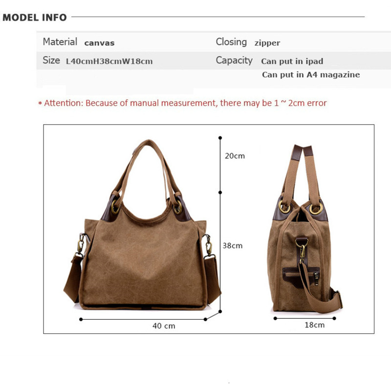 Weibliche Leinwand Tote Frauen Handtasche Frau Schulter Taschen Hobos Bolsa Feminina Große Kapazität Handtaschen Bolsos Mujer Sac