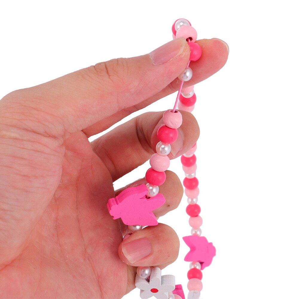 5 Sets Kids Cartoon Kralen Ketting Armband Set Schattige Sieraden Set Ketting En Armband Cadeau Voor Verjaardagsfeestje