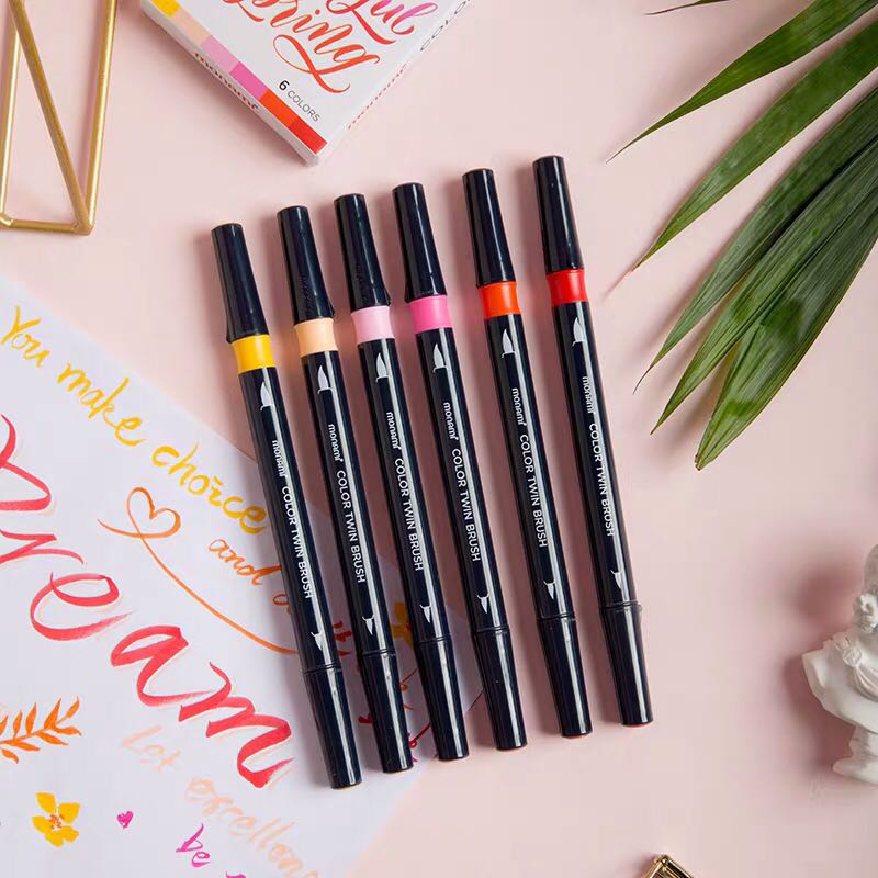 Monami Watercolor Twin Brush Pens 18 Colors Korea