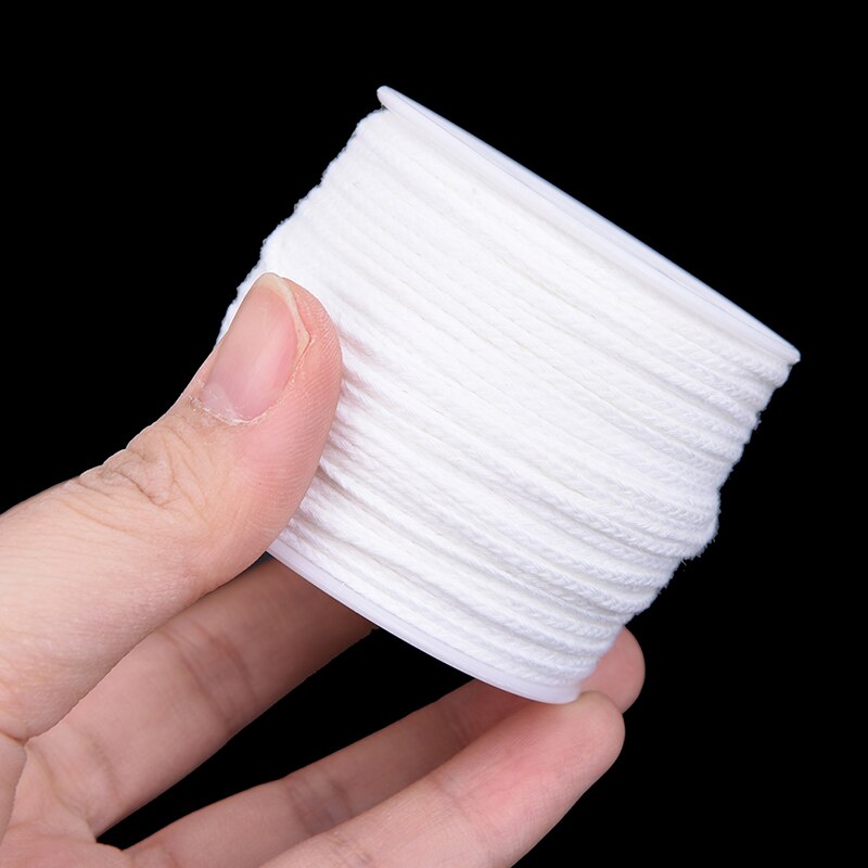 61m 200 Feet Long Cotton Smokeless Wax Core Handmade DIY Special Candle Core Spool Of Cotton Square Braid Candle Wax Core