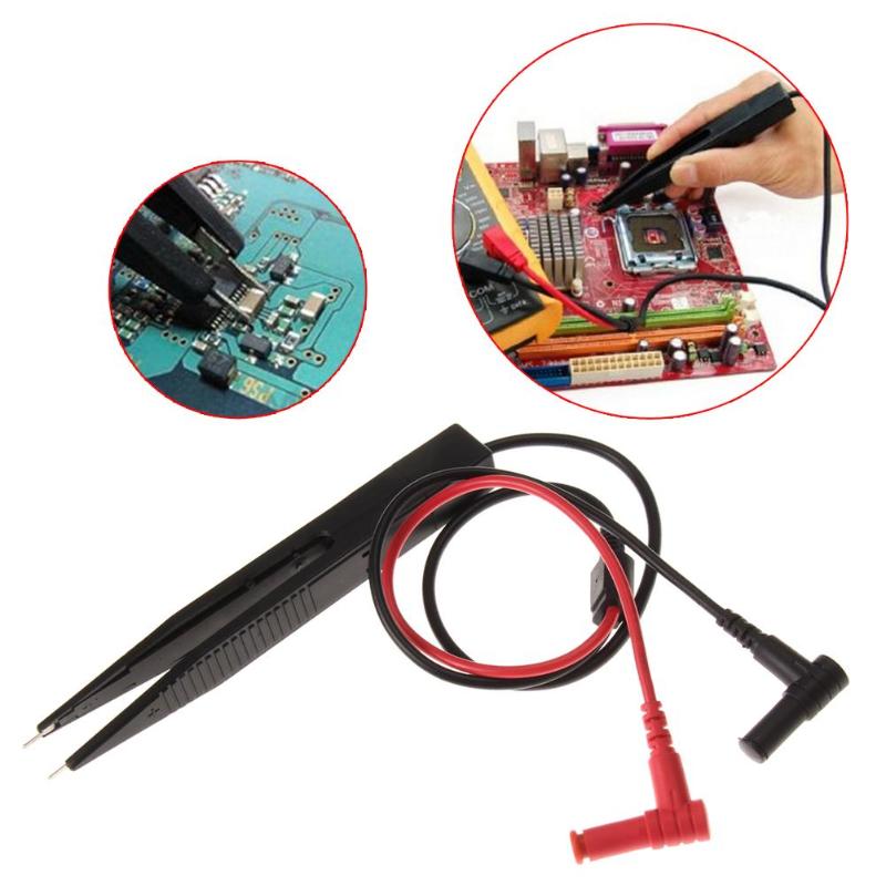 Multimeter SMD Spoel Test Clip Meter Probe Kabel Pincet voor Multimeter Condensator Componenten Weerstand Condensator Meten