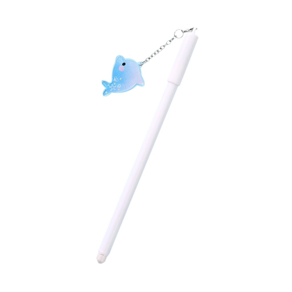 Muqgew kulspetspenna 0.5 mm släta pennor tecknad svart bläck gel skriva kulspetspenna studentpapper 0.5mm#a724 y 35: Vit