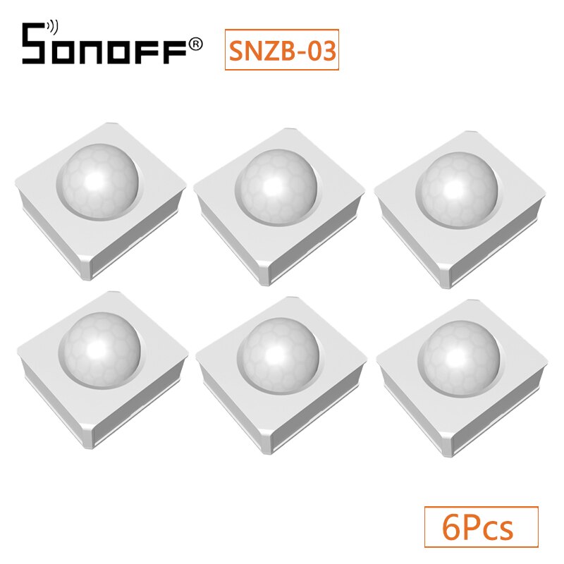 SONOFF Motion Sensor ZigBee Mini Smart Home Real-time 110° Motion Detect Trigger Alarms System Works With ZBBridge eWeLink: 6pieces