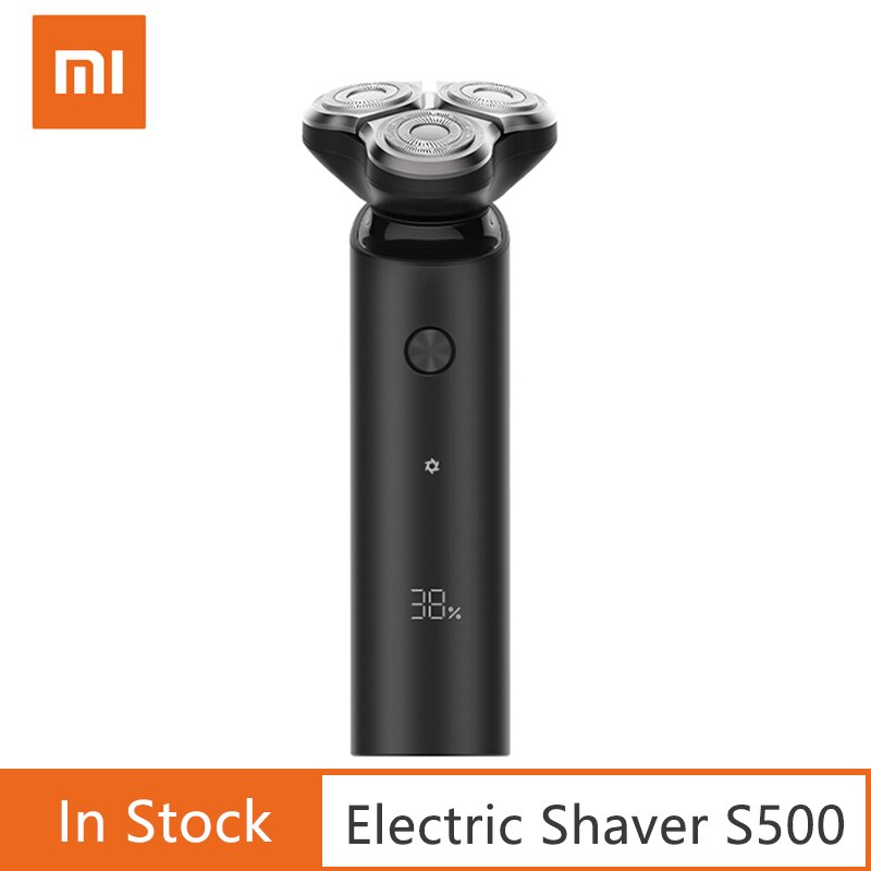 Xiaomi mijia elektrisk barbermaskin  s500 bærbar bøye seg barberhøvel 3 hode tørr våtbarbering vaskbar skjeggtrimmer trimmer intelligent lavt støynivå