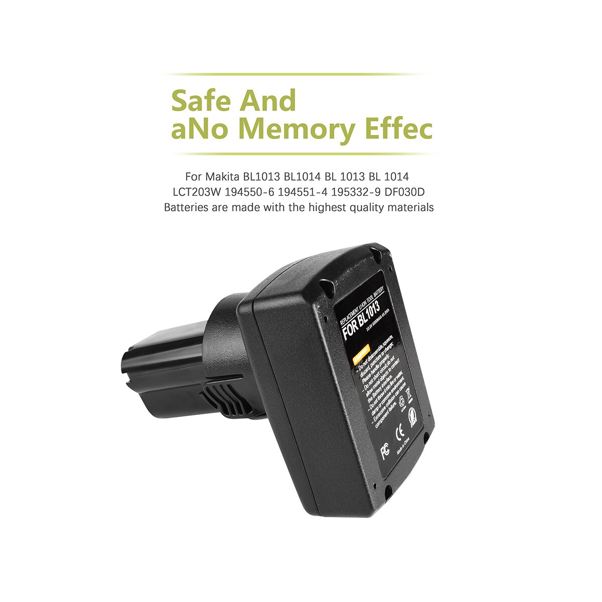 Bonacell til makita  bl1013 10.8v/12v li-ion batteri  bl1014 bl 1013 bl 1014 lct 203w 194550-6 194551-4 195332-9 df030d uh200d