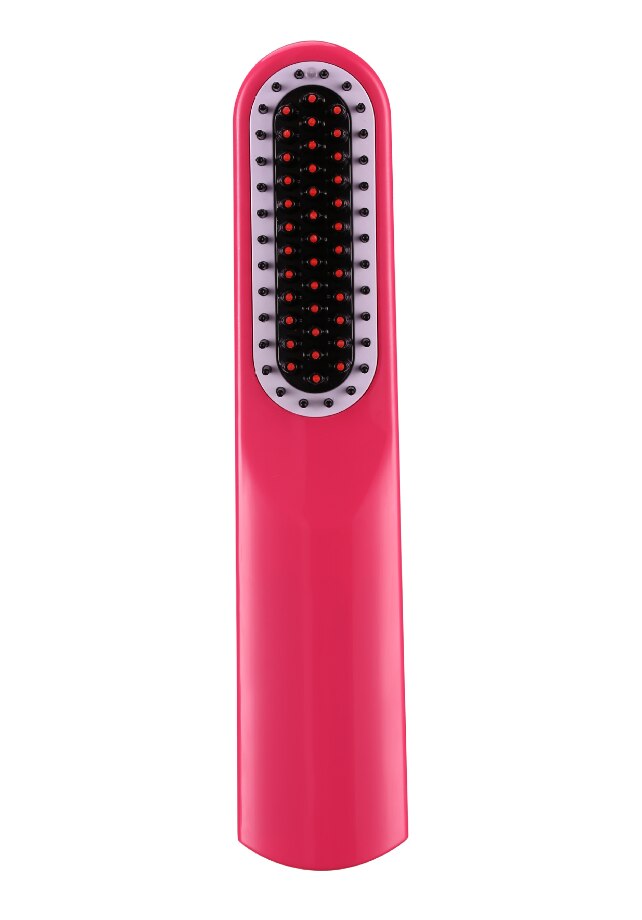 Nuevos modelos de explosión, peine de pelo recto con carga mini USB, alisador de pelo inalámbrico, peine eléctrico, peine de peluquería: Rojo
