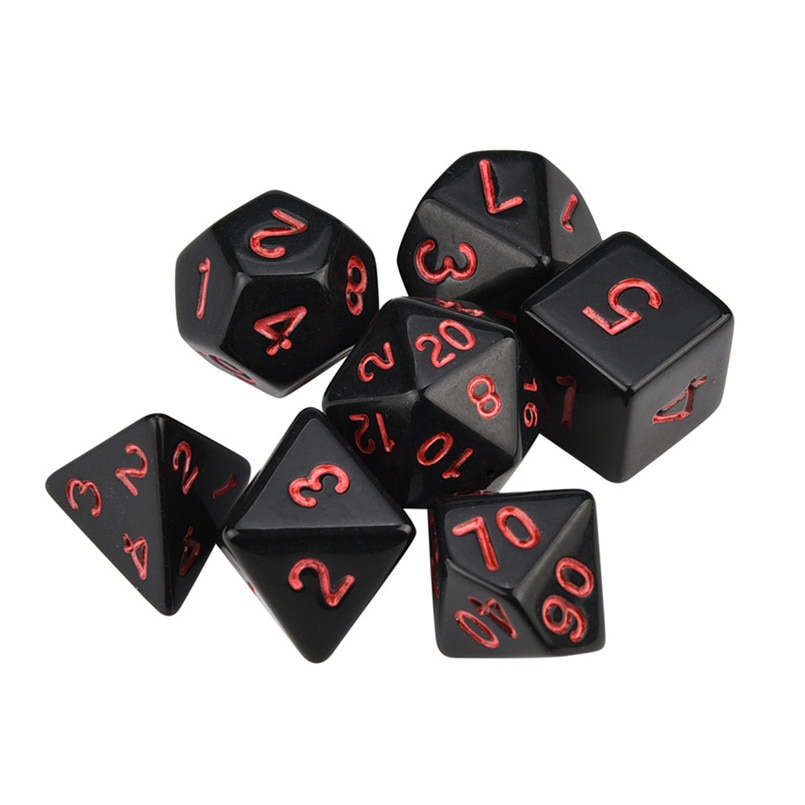 7pcs dices in one set brand dnd dice sets resin polydice dados dnd game lovers TRPG dados de rpg perfect 30A20