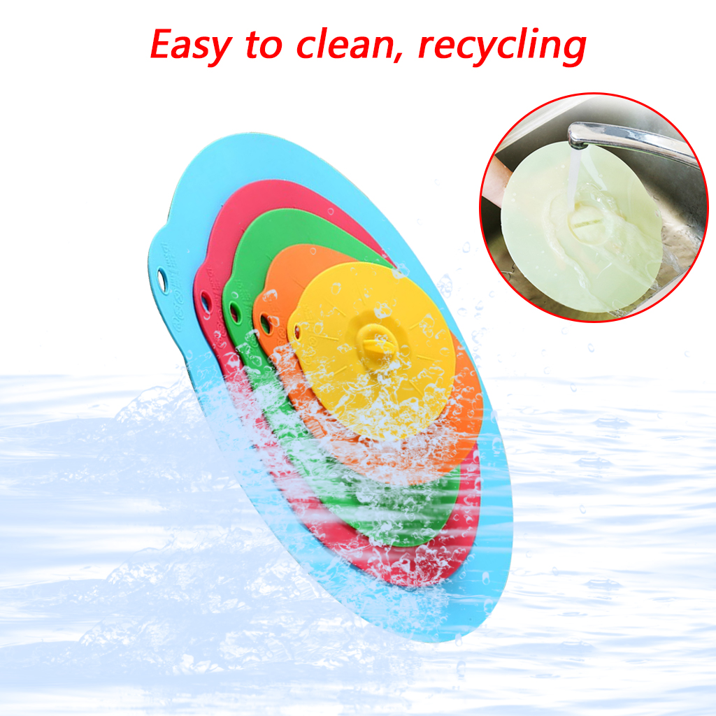 5 pçs/set Tigela De Microondas De Silicone Cover Cozinha Pot Pan Lid Capa Embrulhar Comida Silicone Utensílios de Cozinha Utensílio de Cozinha Acessórios
