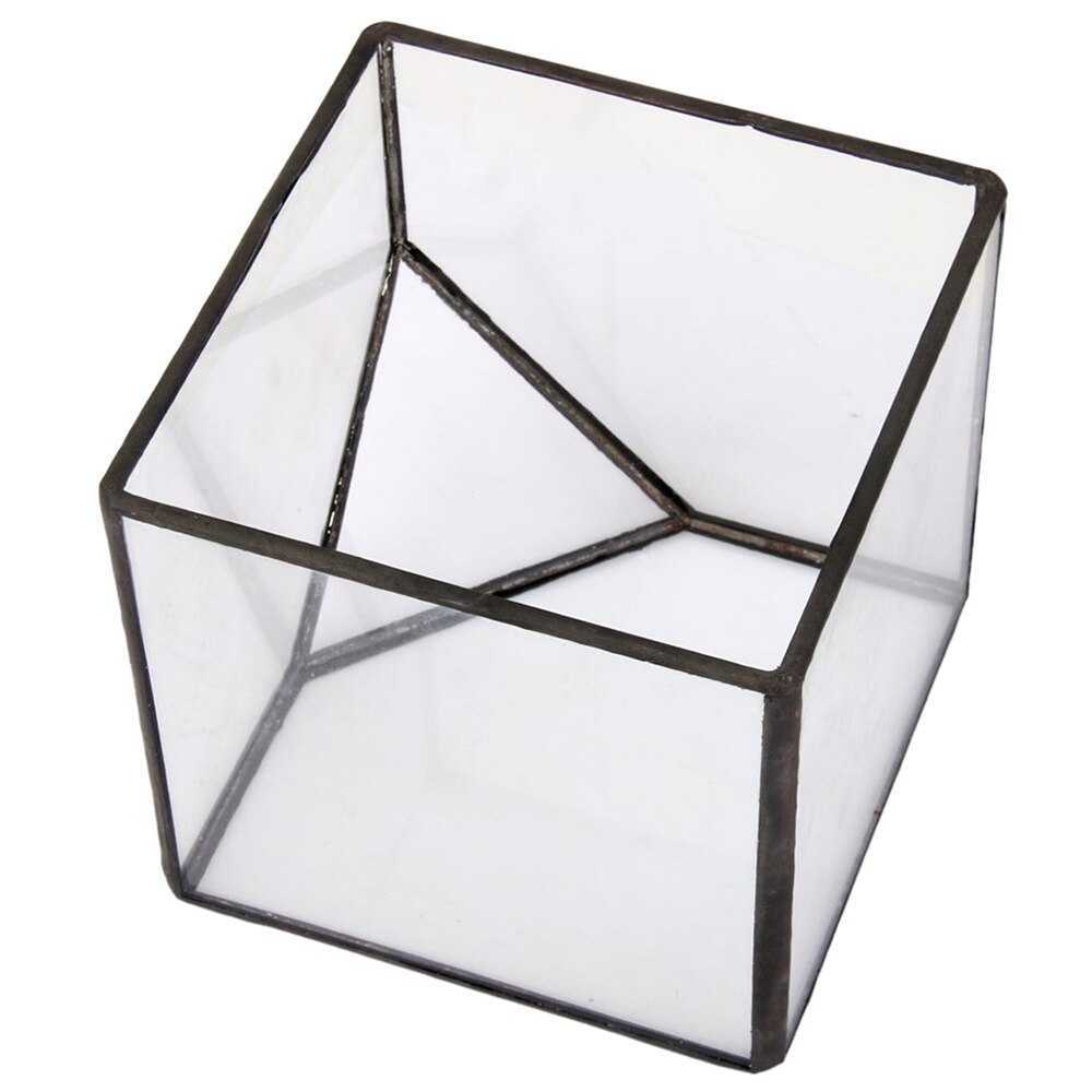 Glass terrarium Cube Fairy garden house greenhouse flowerpot size S
