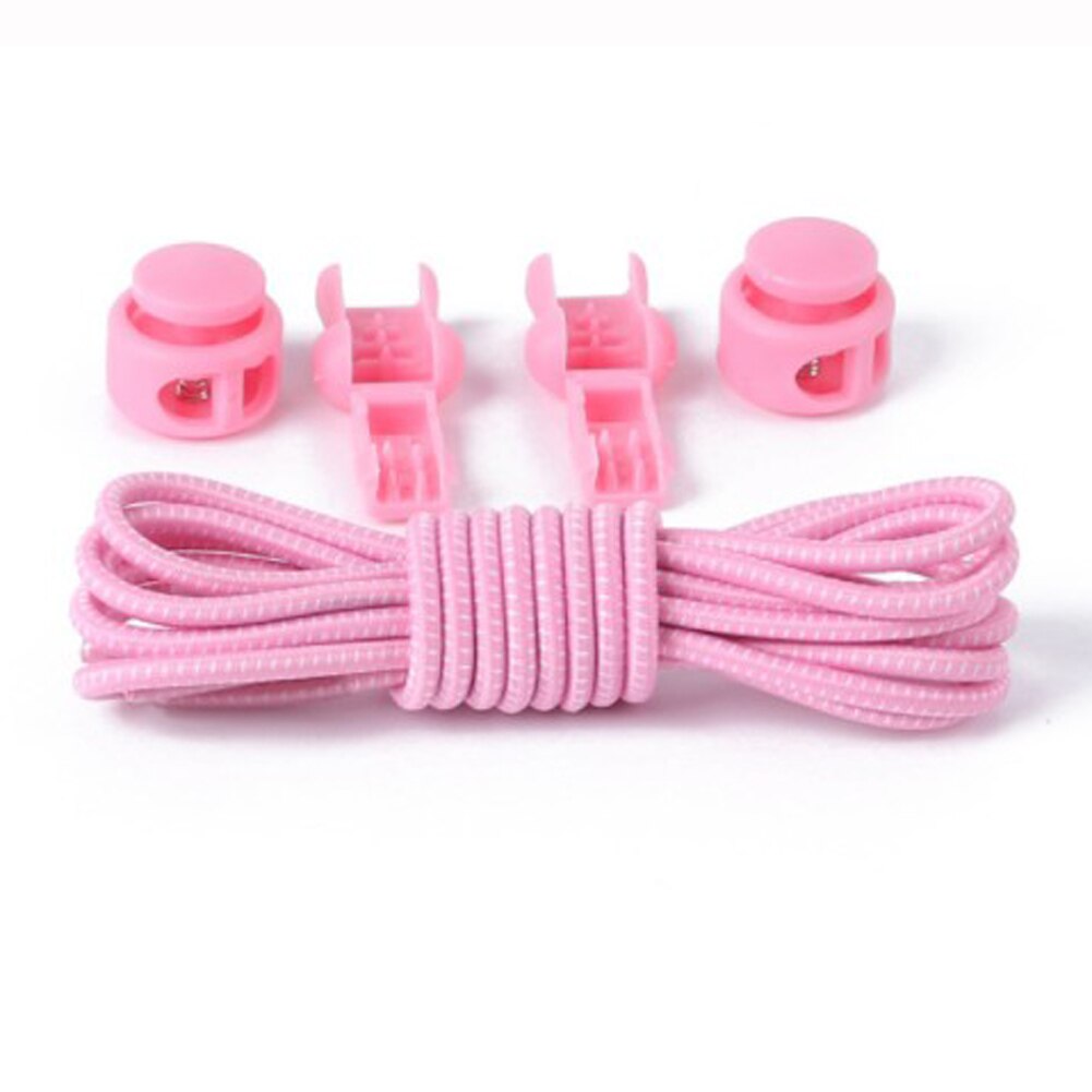 EIN Paar Von Verschiebbaren römisch Bequem Elastische Schnürsenkel Sperren Schnürsenkel Sommer unisex Sneaker Schnürsenkel Schnürsenkel: Rosa