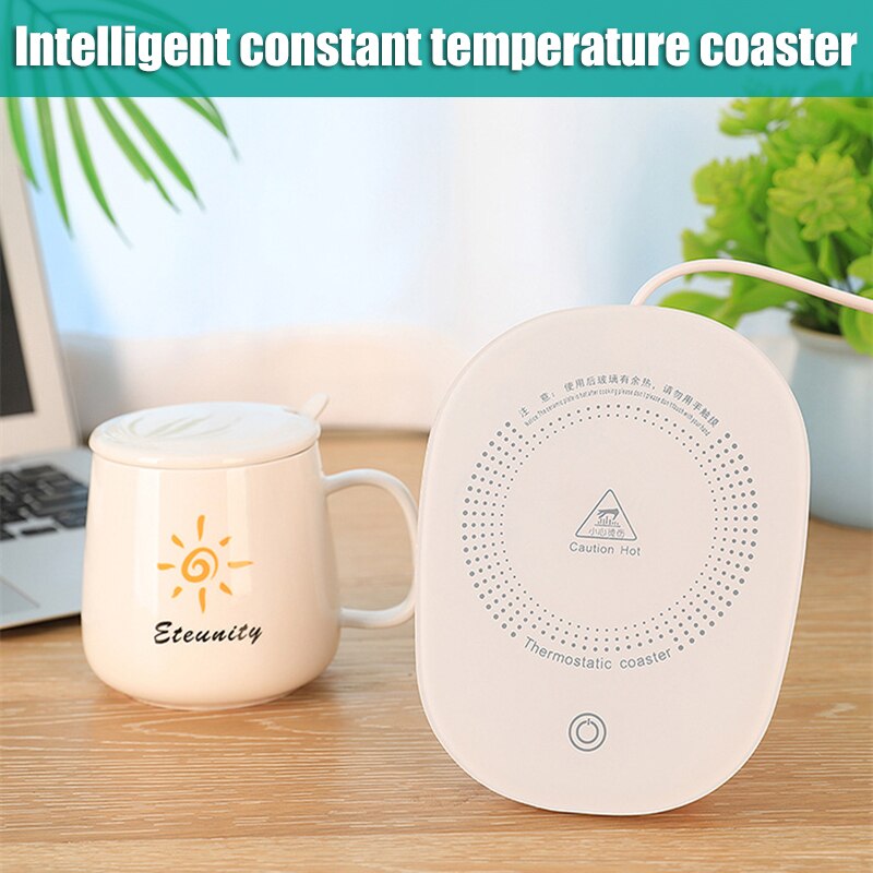 55 Degree Constant Temperature Cup Mat 16W USB Heating Cup Wad for Drink Insulation Coffee Tea Cocoa HUG-Deals