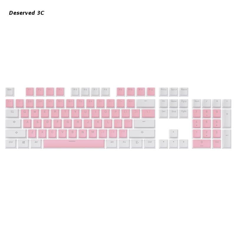 R9CB 104 Keys Pudding Keycap OEM Profile Double Shot PBT Backlit Keycap for Mx Switch: 3