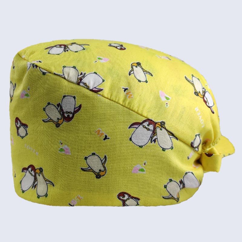 Cartoon print verpleegster dokter operatie muts laboratorium dierenwinkel ademend zweetabsorberend verpleegkundige muts chef-kok schoonheidssalon kalebas muts: Z -102