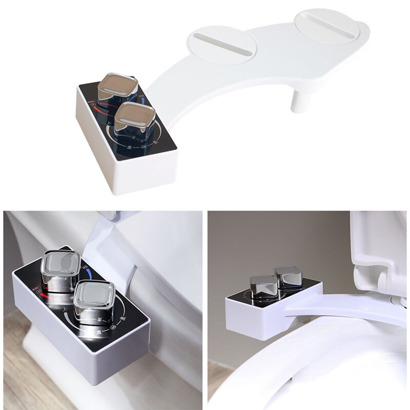 Bidet Wc Attachment Met Dual Nozzle, Verstelbare Waterdruk Verse Water Spray Voor Sanitaire En Vrouwelijk Wassen