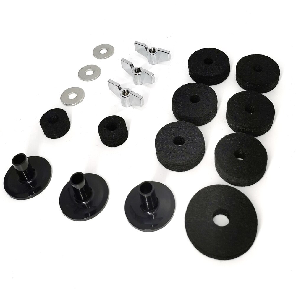 cymbal filt hei-hatt kløtsj filt hei hatt kopp filt cymbal ermer med utgangspunkt vingemuttere cymbal skive til cymbal stabilere