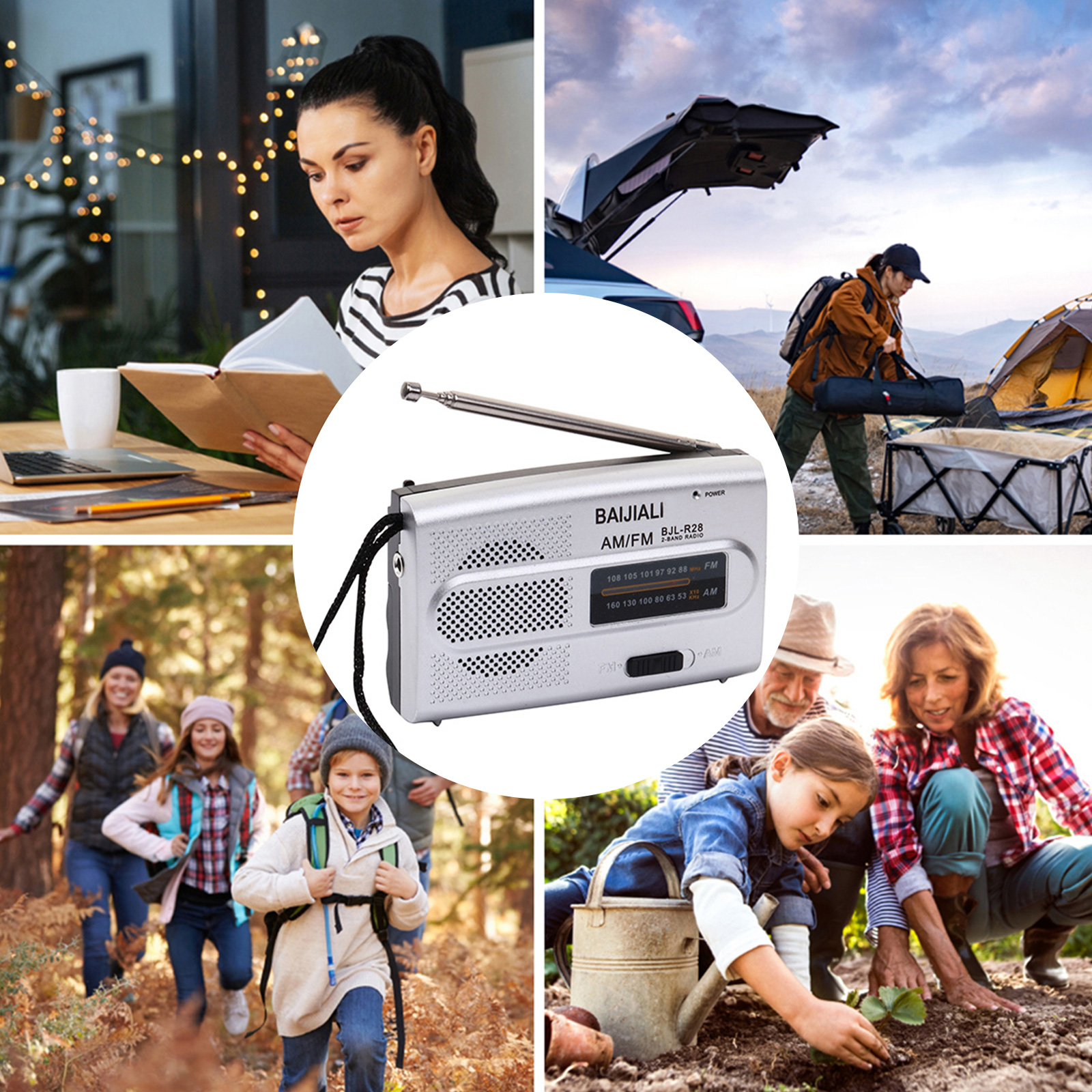 Dual-band Radio Digital Pocket Radio Receiver Handheld AM FM Short/Long Wave Radios Devices Manual Channel Speaker