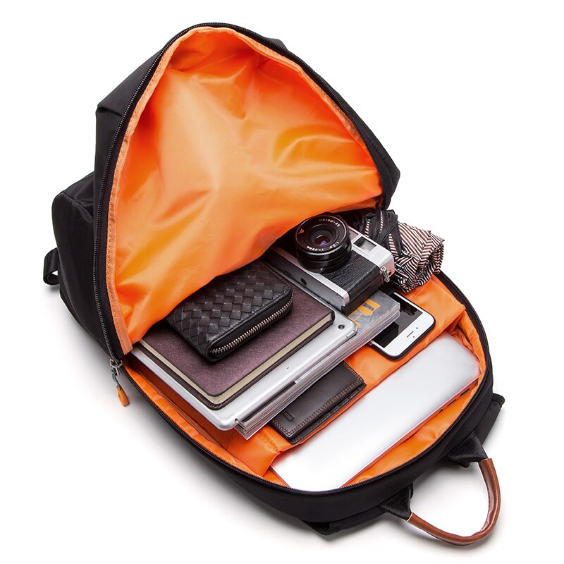 Bison denim sort afslappet mænds rygsæk 15.6 tommer laptop rygsæk vandtæt rejse udendørs rygsæk skole teenager