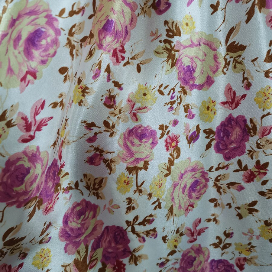 Satén para Rosas, artesanía, flores de tela, tejido satinado Tilda, bufanda DIY, cinta, tela decorativa