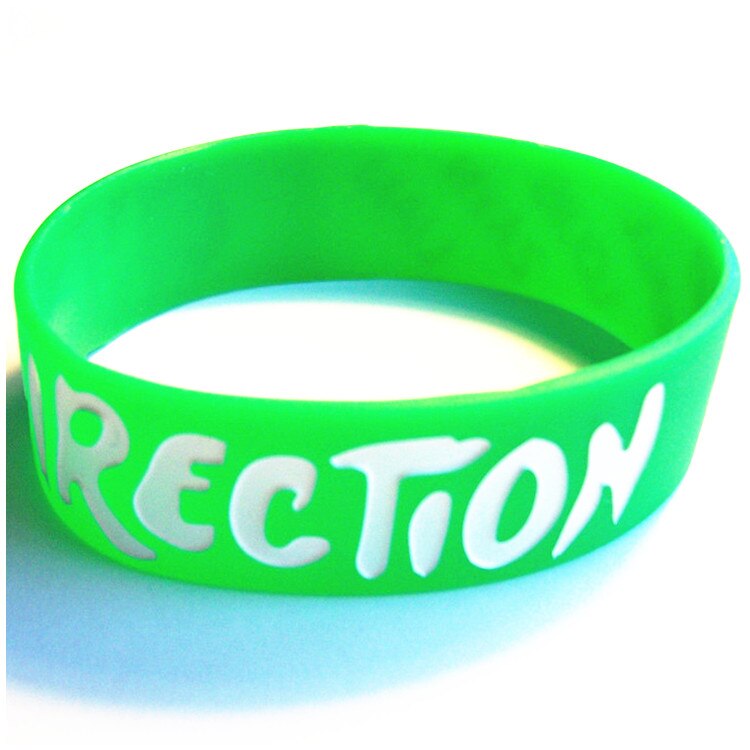 1pc one direction music band 1D silicone rubber bracelet wristband: Pure Gold Color