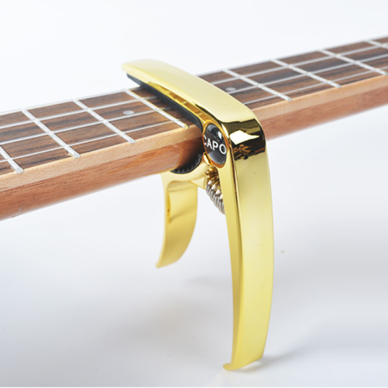 Metal guitar capo zinklegering til akustisk klassisk elektrisk guitar tuning klemme guitar streng pin puller capotraste guitarra: Burgunder