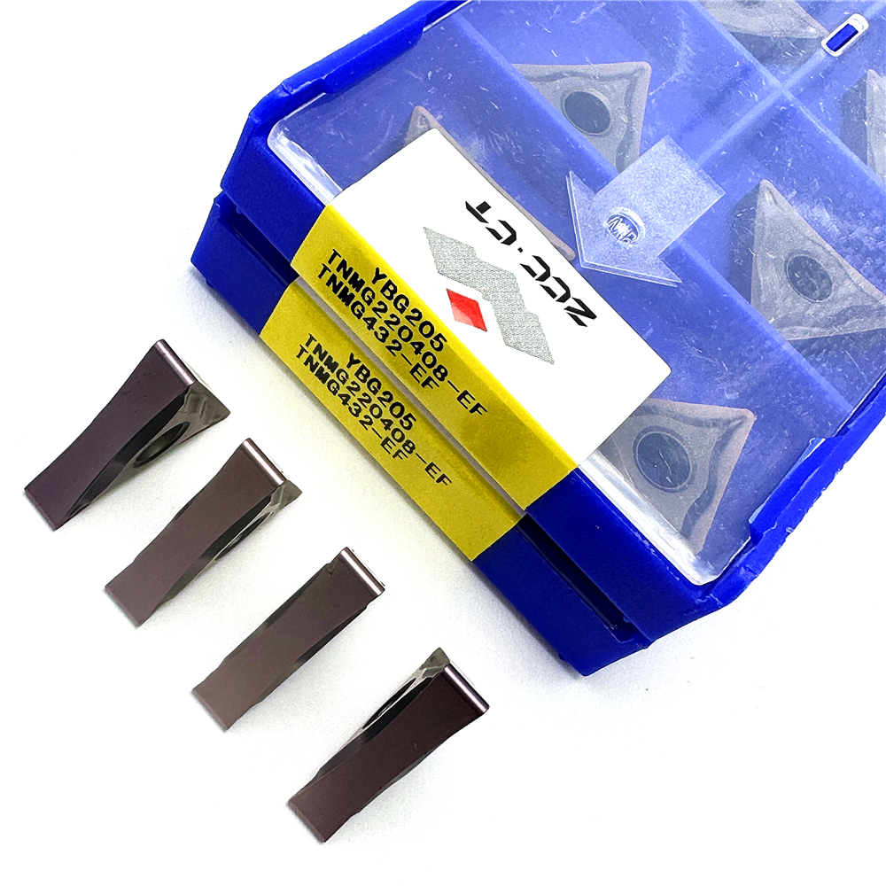 Zcc.ct Insertar TNMG 160404 TNMG 160408 TNMG 220404 TNMG 220408 -EF YBG205 Inserto de carburo Piezas de acero Procesamiento de torno de acero inoxidable