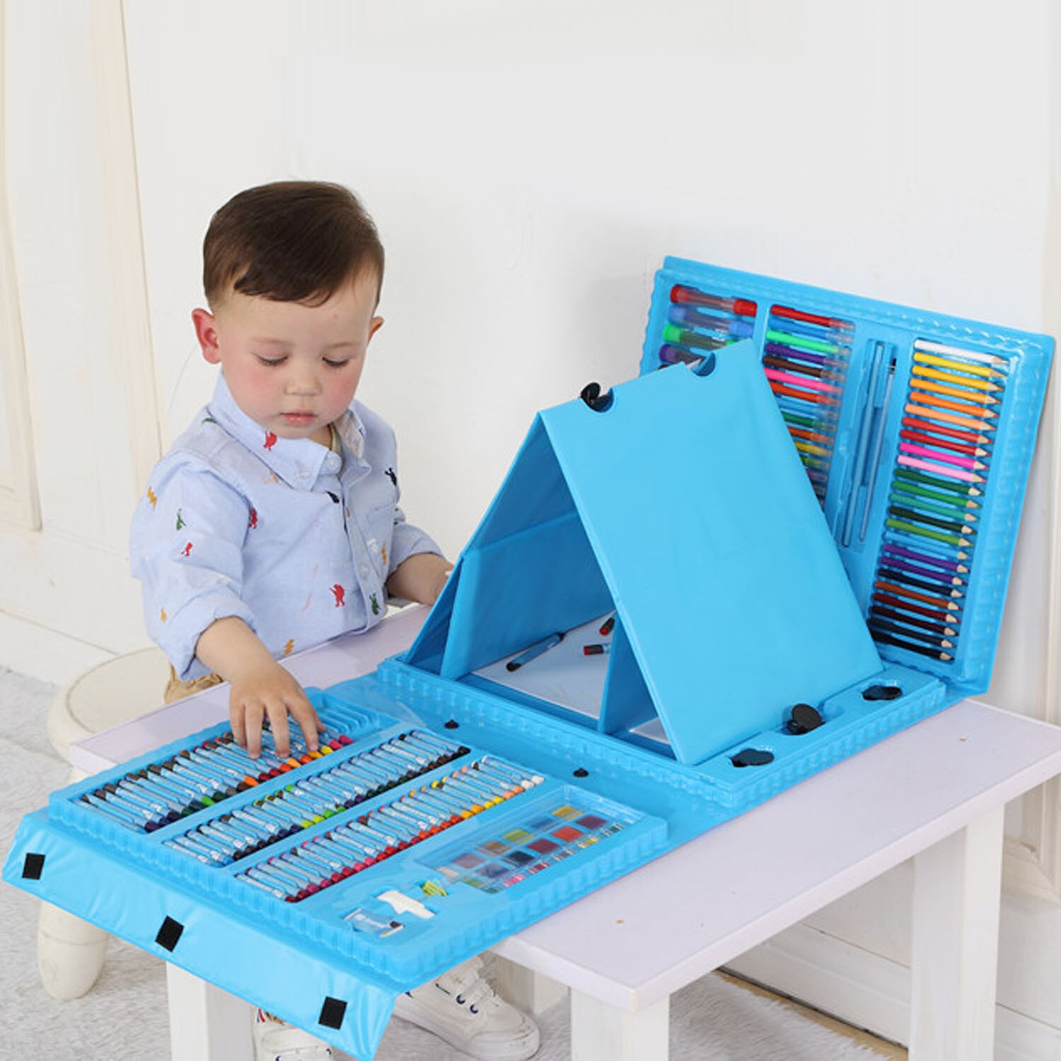 176 Pcs Kinderen Schilderen Set Kleurpotlood Kit Krijt Marker Pen Brush Drawing Gereedschap Set Kleuterschool Benodigdheden Kids