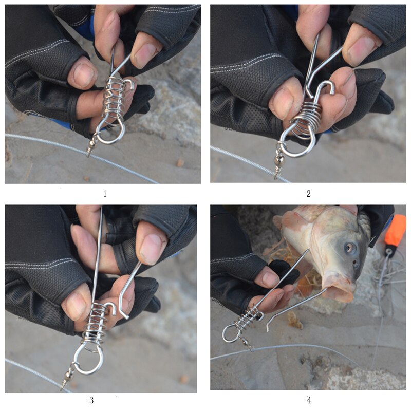 Fishing Lock Buckle Stainless Steel 5 Metres 5 Locks Chain Stringer With Float Live Fish Lock Belt Fishing Tackle Tool Accessory