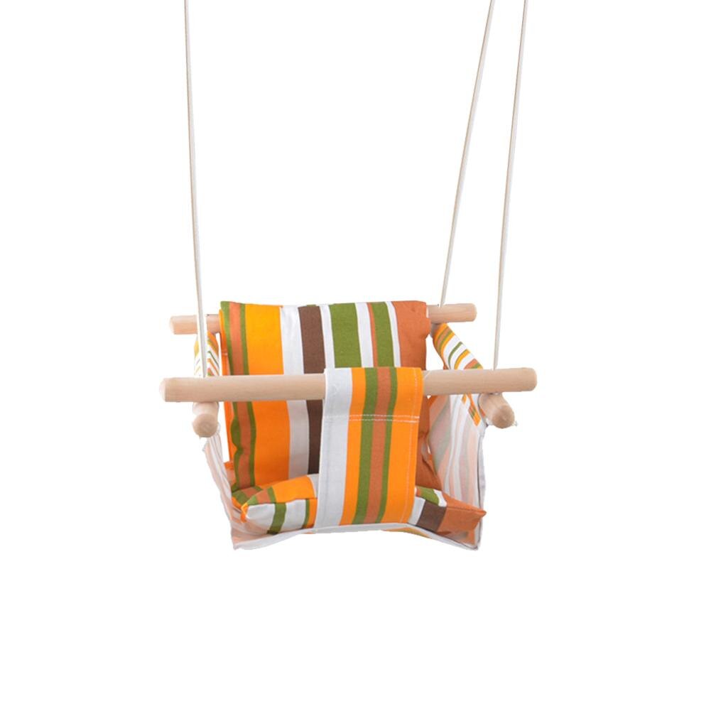 Baby Veiligheid Swing Stoel Opknoping Schommels Set Kinderen Speelgoed Schommelstoel Massief Houten Stoel met Kussen voor Baby Indoor Kamer Decor