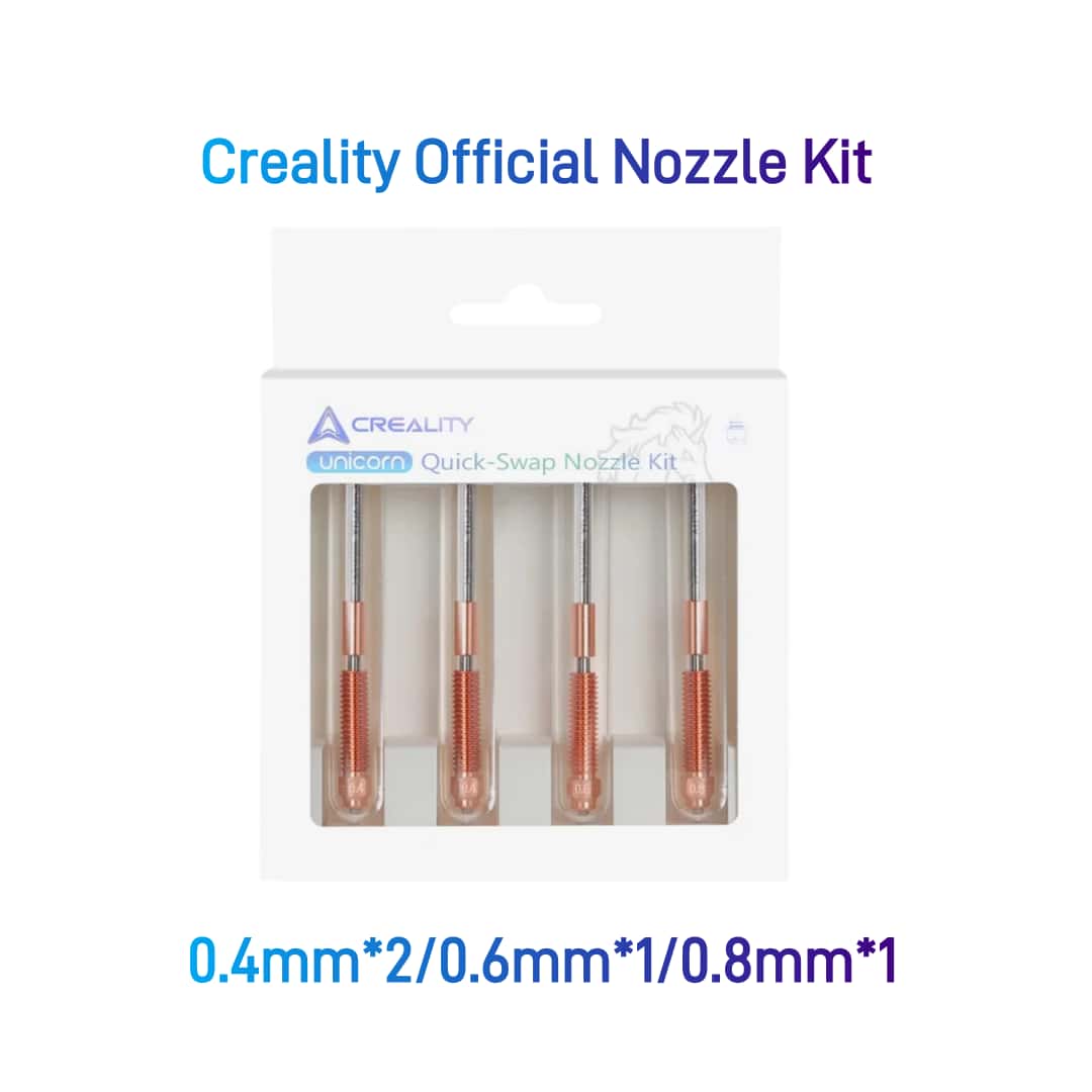 Creality K1C kit ugelli in acciaio temprato Presto-scambio per K1 Max/Ender-3 V3 Ugello Hotend ad alta velocità aggiornato 0,4/0,6/0,8 mm: 1.0mm / Blu