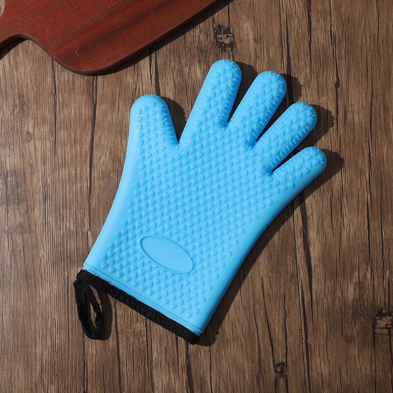 Oven Mitts Latex Glove for Kitchen Cooking Baking BBQ Barbecue Anti Heat Microwave Gloves TJ2473: A
