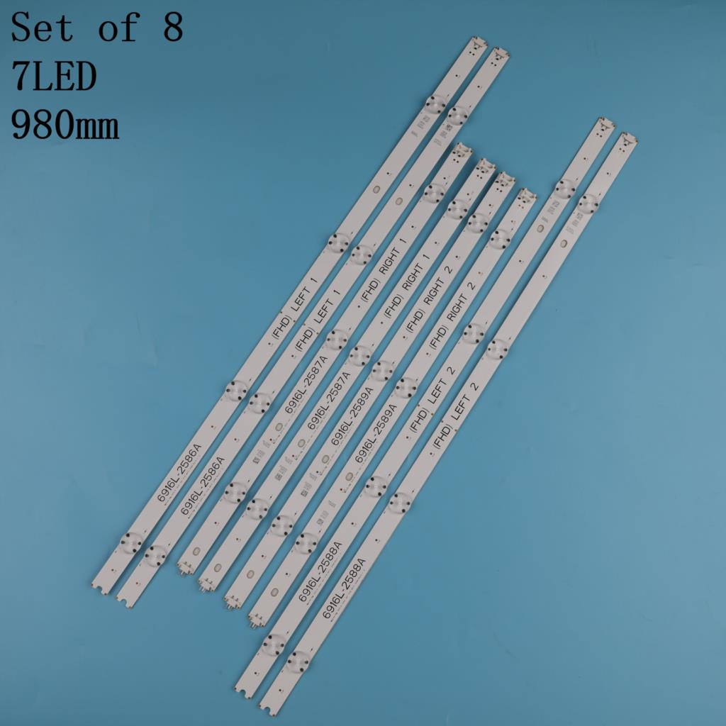 Tira de luces LED de iluminación trasera, accesorio para 6916L-2586A 6916L-2587A 6916L-2588A 6916L-2589A LC490DUE FJ M1 49LH604V LC490DUE (FJ), 3v, nueva