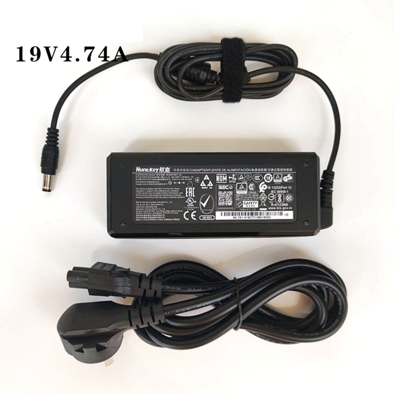 Original 19V 4.74A 90W AC DC Adapter For Huntkey HKA09019047-6U HKA09019047-6D Intel NUC all in one Laptop Power Supply Charger