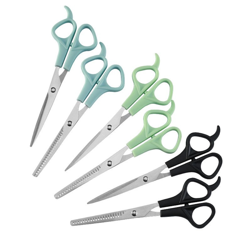 Household Hairdressing Scissors Thinning Shears Hair Cutting Barber Scissors Flat Tooth Scissor Comb 3pcs Set Hair Styling Tools