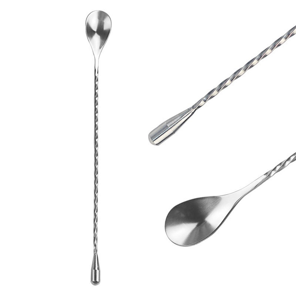 Long Spiral Stainless Steel Bar Stirring Spoon Mixing Spoon Bar Party Hotel Bartending Cocktail Mixing Spoon Bar