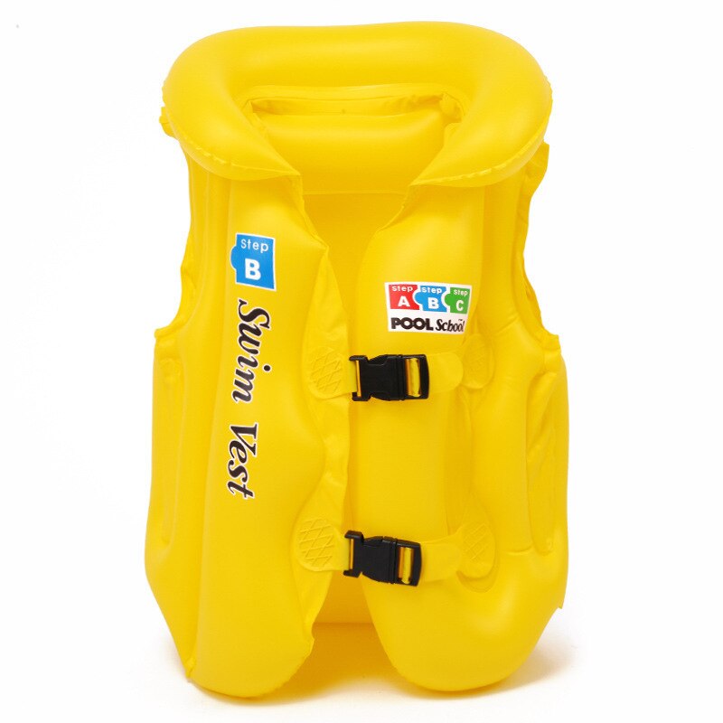 Children Float Swimming Aid Safety Float Inflatable Swim Vest Learn-to Swim Life Jacket Buoyancy Aid Vest for Kids: yellow / L