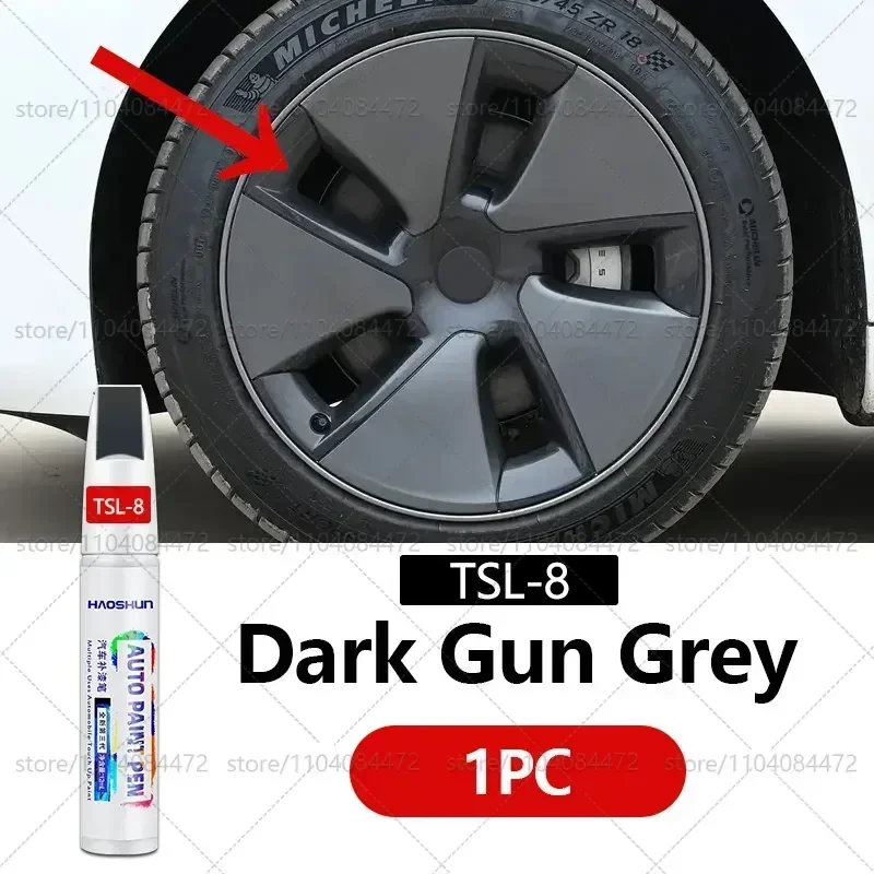 Für Tesla Modell 3Y S X Autorad Kratzer Reparaturstift Mattschwarz Dunkelgewehr Grau Silber Schwarz Mehrere Farben Lackreparaturstift: verrotten