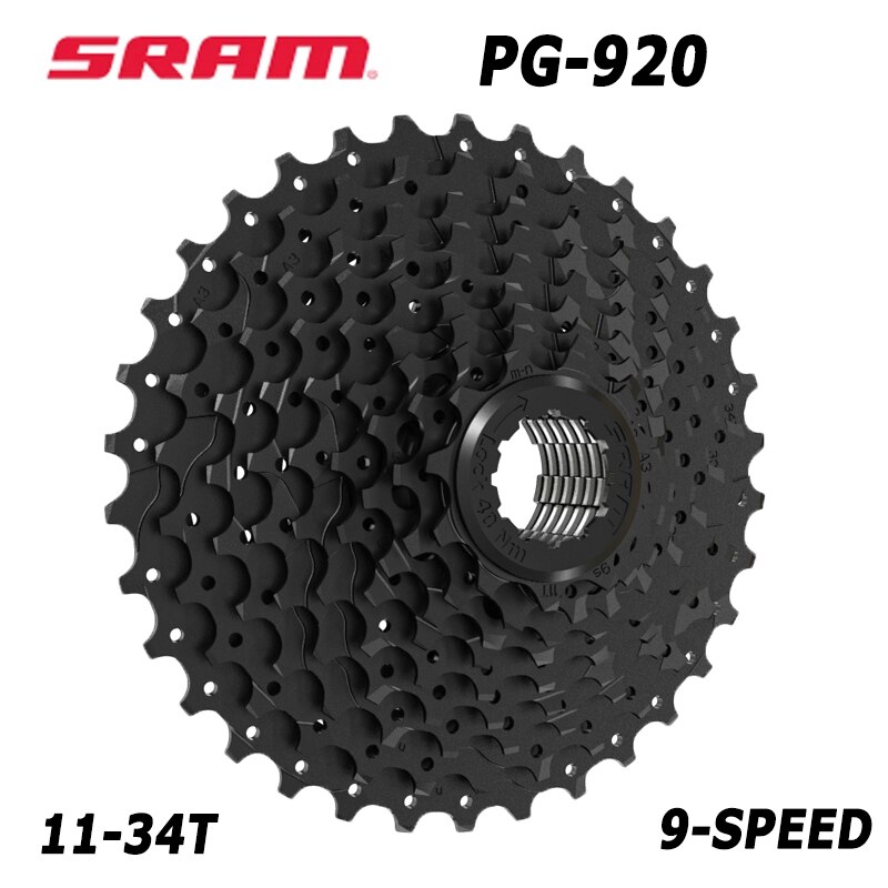 SRAM PG-920 11-34T Cassette 9-Speed MTB Bicycle Cassette Bike Freewheel