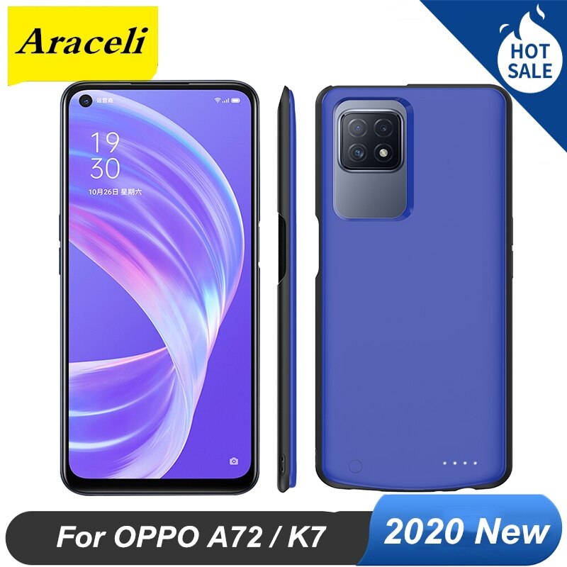 10000 Mah For OPPO A72 Battery Case K7 Charging Power Bank For OPPO A72 K7 Charger Cover