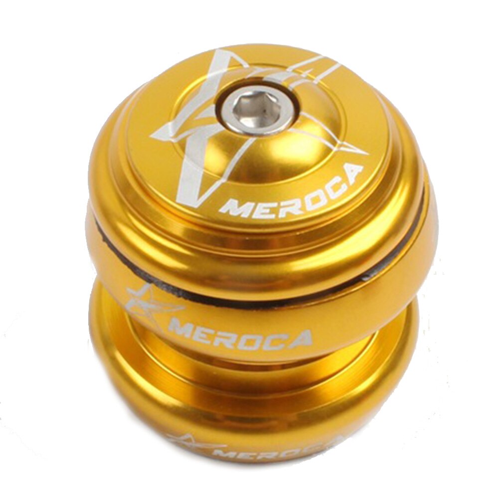 44mm Aluminum Alloy MTB Road Bike External Headset 1-1/8" Unthreaded Parts Set Mountain Steel Bearing Bowl Scooter Aluminum: Golden