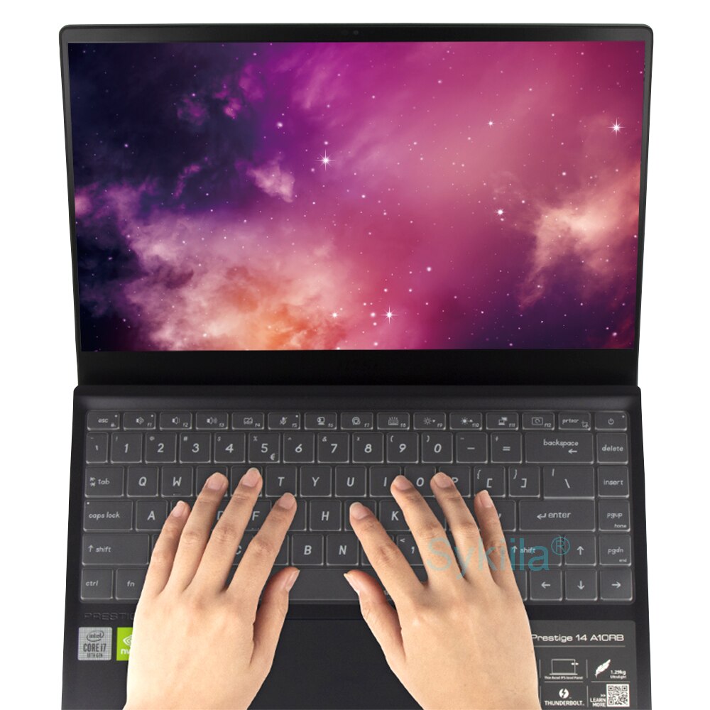 Keyboard Cover for MSI Modern 15 Prestige 14 15 A10M A10R8 Black Clear Transparent Silicone TPU Skin Case Protective Laptop