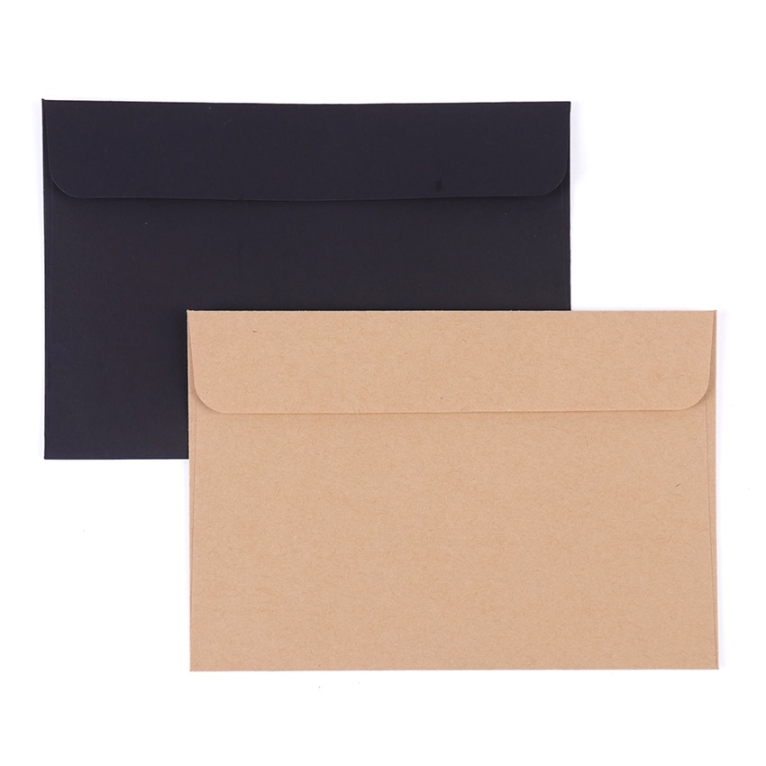 10 unids/lote 10,8 cm X 16cm reciclado sobres tarjeta postal de la tarjeta de color tarjetas de felicitación clásica